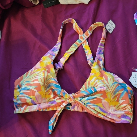 NWT Time & Tru Swim top Tropical print M 8-10 rn#52468 - Picture 10 of 12